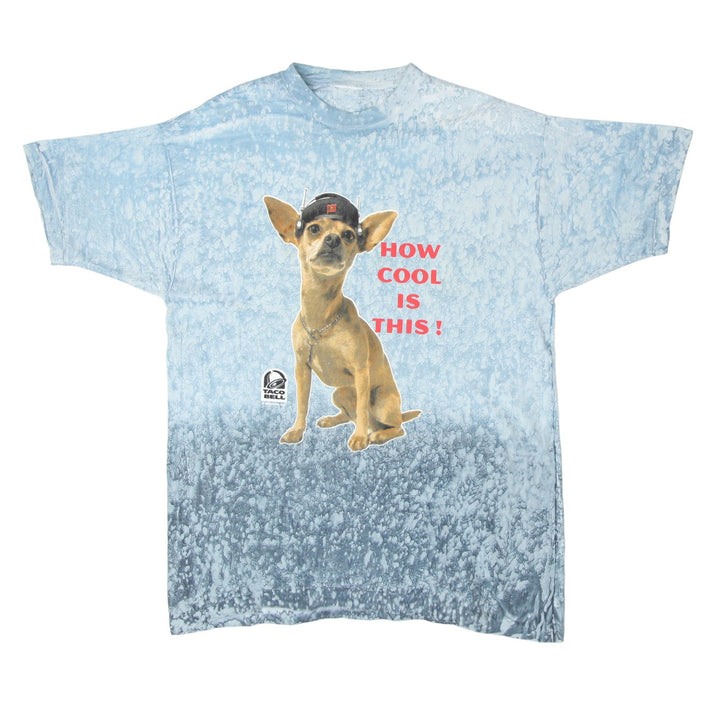 1999 Vintage Taco Bell Chihuahua How Cool Is This AOP T-Shirt S.Stitch L