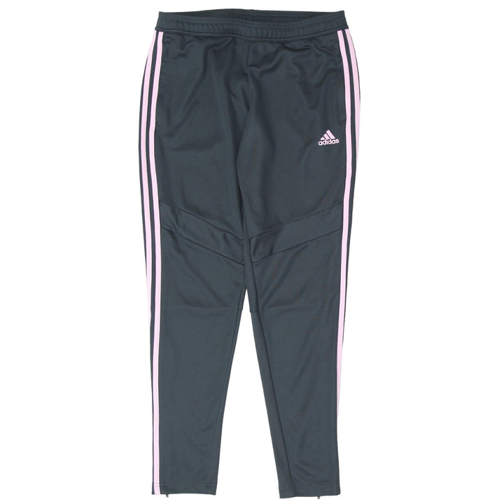 Ladies Adidas Pink Stripes Gray Skinny Track Pants