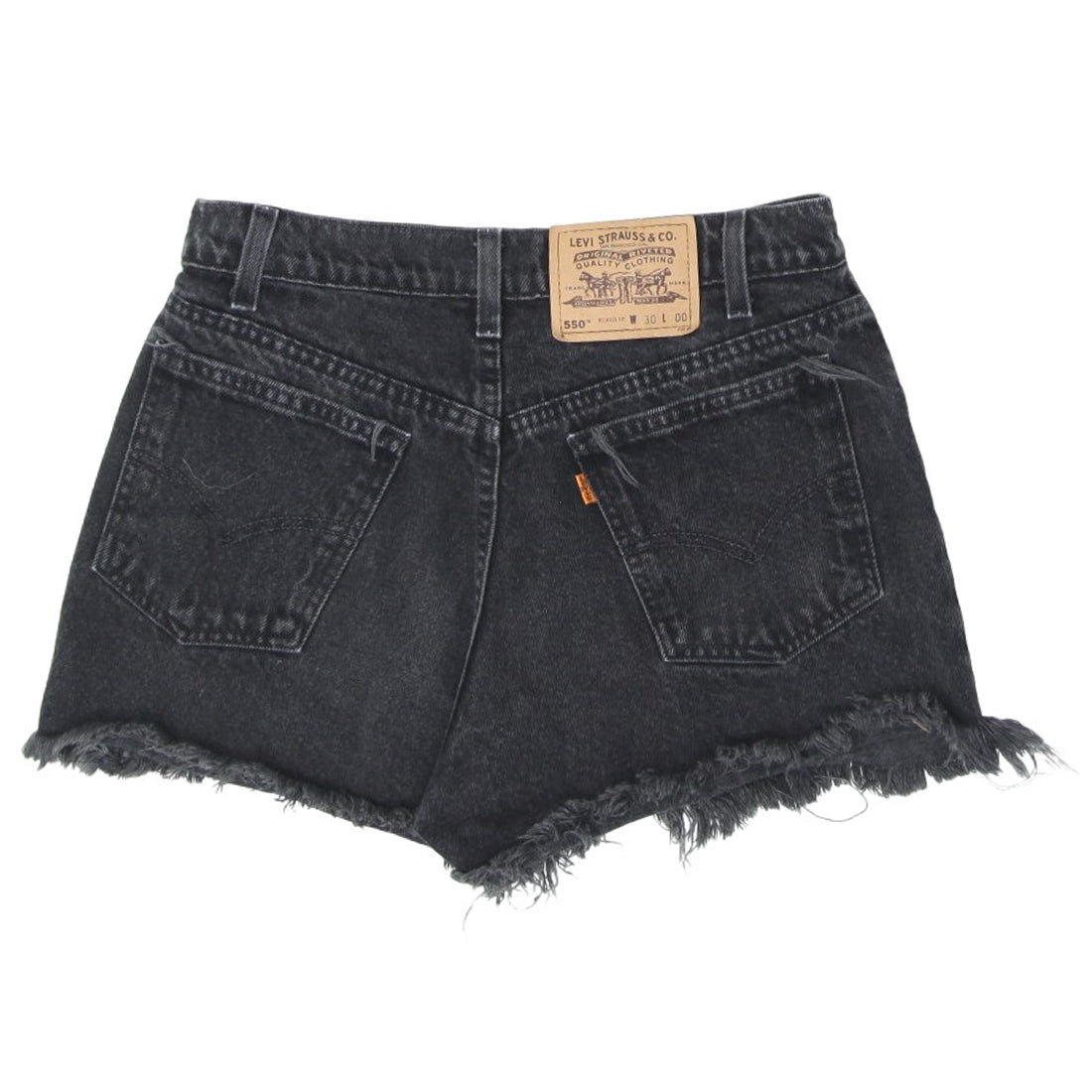 Orange denim shop shorts