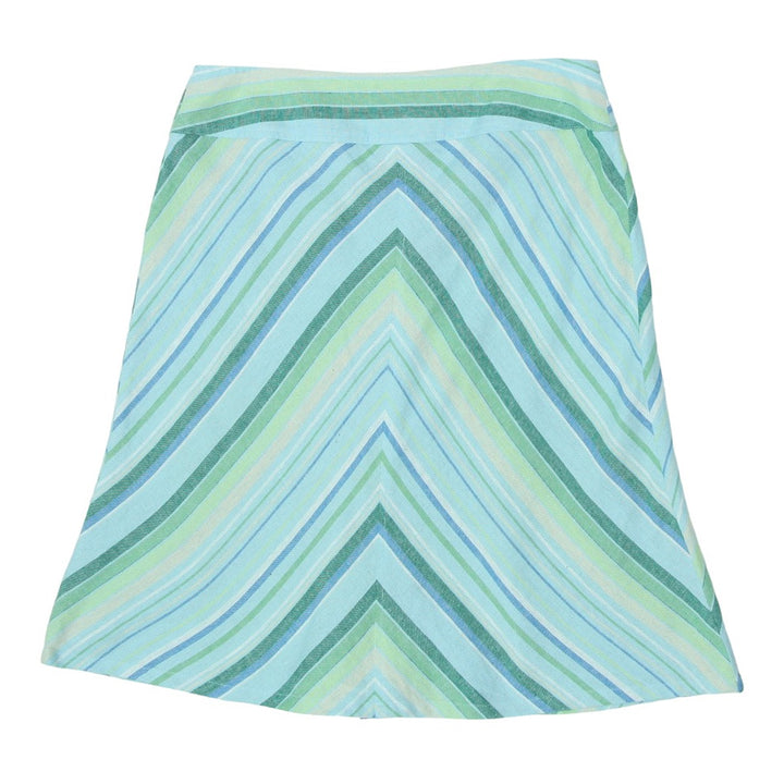 Y2K Linen Stripe A-Line Skirt