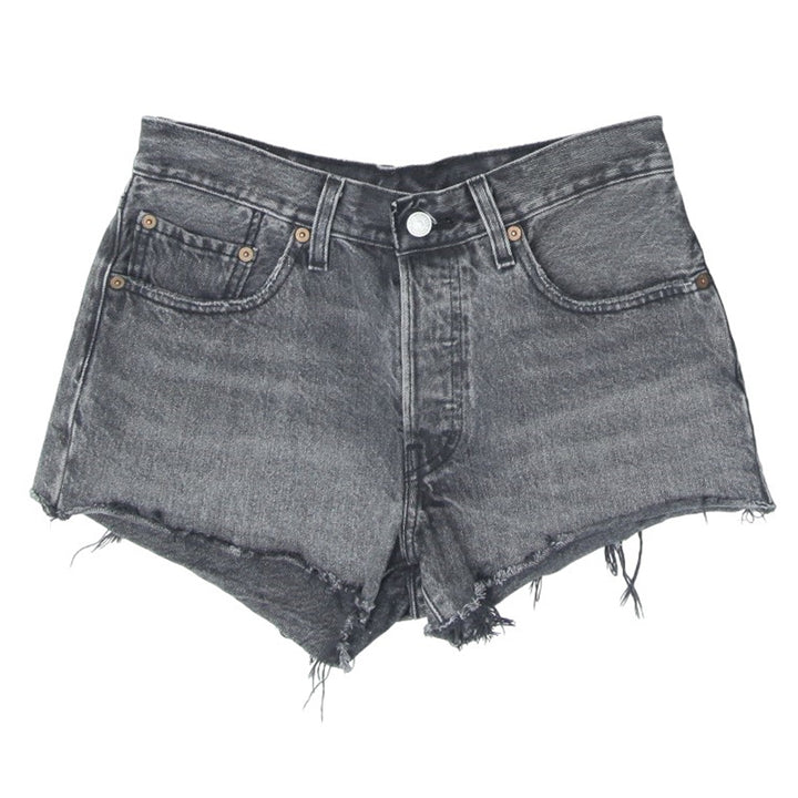 Ladies Levi Strauss 501 Washed Black Denim Shorts