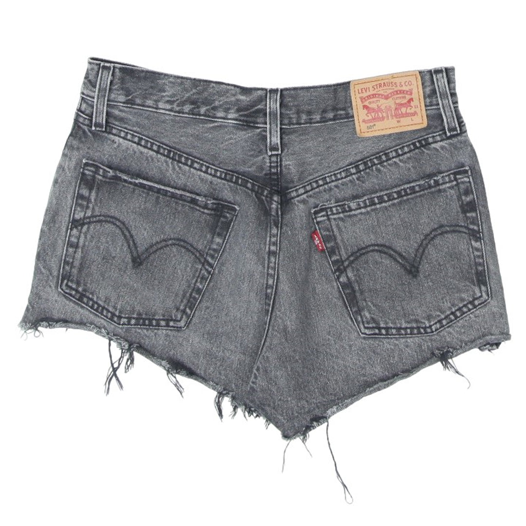 Ladies Levi Strauss 501 Washed Black Denim Shorts