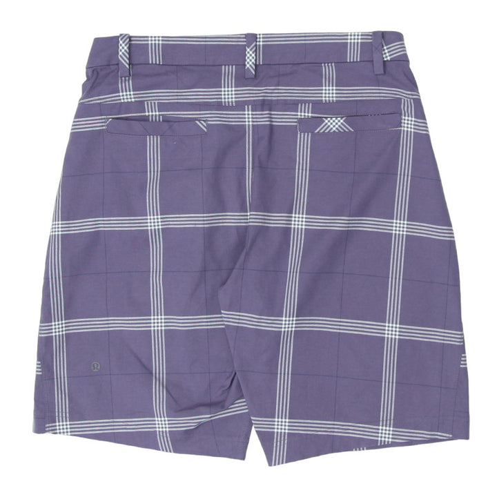 Mens LuluLemon Plaid Purple Shorts