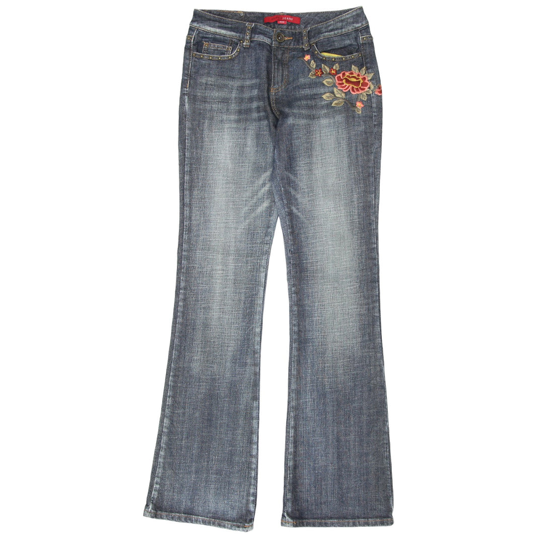 Y2K Embroidered Flare Jeans