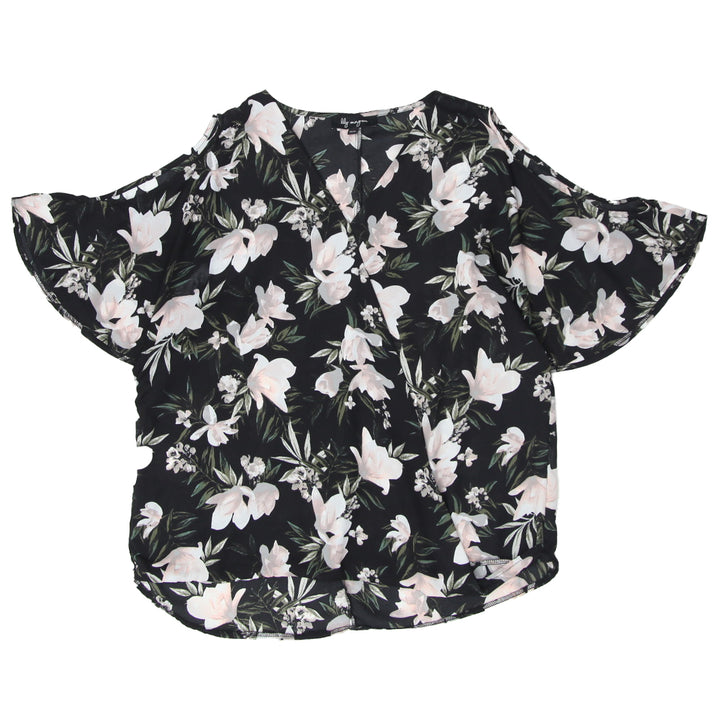 Ladies Lily Morgan Floral Cold Shoulder Top