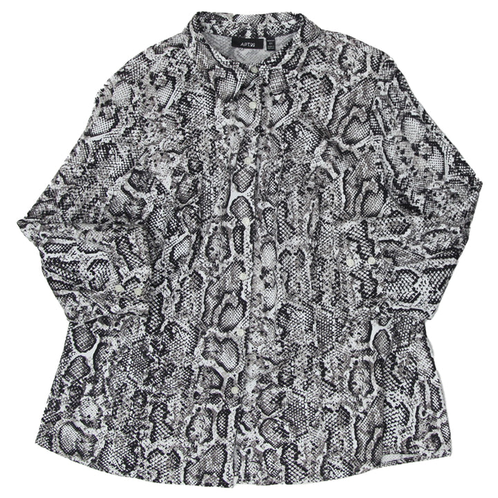 Ladies Apt. 9 Snakeskin Print Quarter Sleeve Blouse