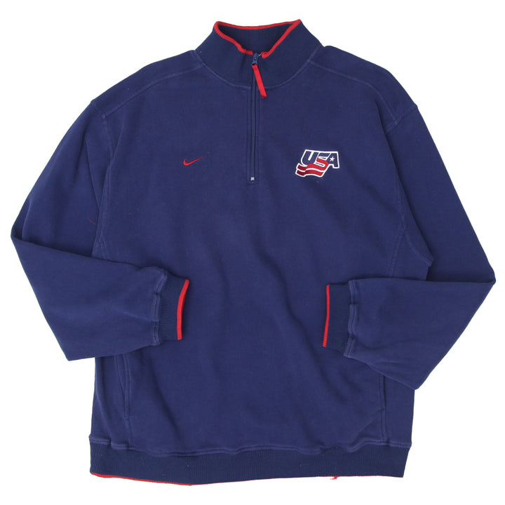 Vintage Nike Team '90s 1/4 Zip USA Hockey Sweatshirt