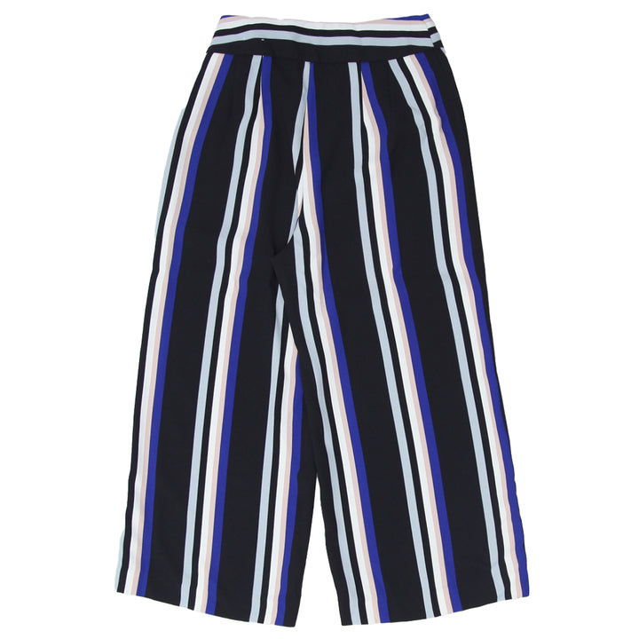 Ladies Express Stripe High Rise Crop Culottes Pants