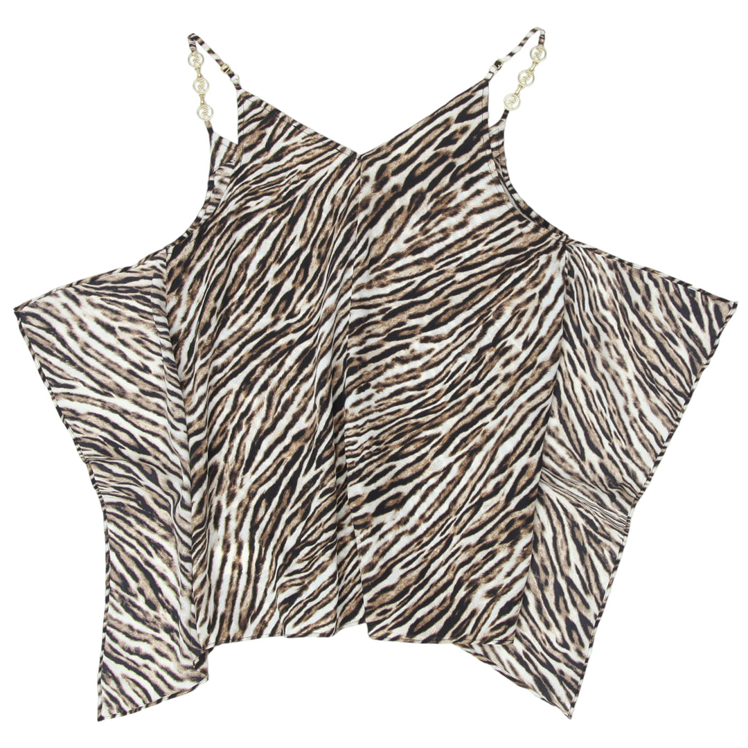 Ladies Michael Kors Strappy Animal Print Top