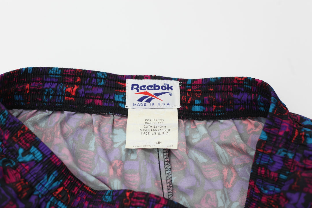 Vintage Reebok Printed Swim Shorts Made In USA