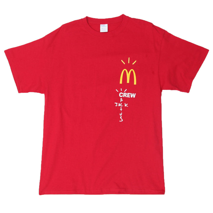 Mens Travis Scott Jack Cactus McDonalds Crew T-Shirt