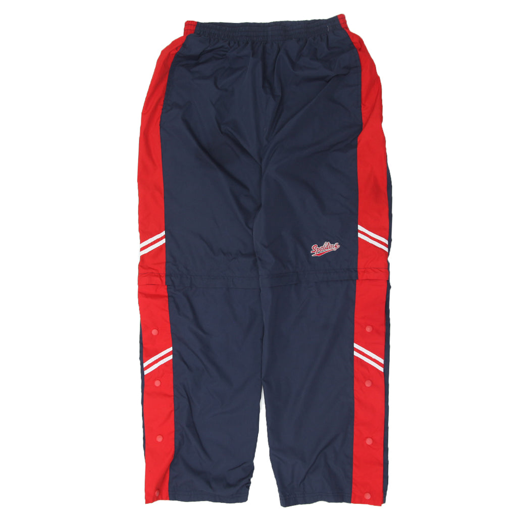 Mens Spalding Navy Red Convertible Track Pants Fashion Rerun Vintage