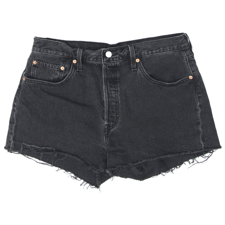 Ladies Levi Strauss # 501 Black Button Fly Denim Shorts