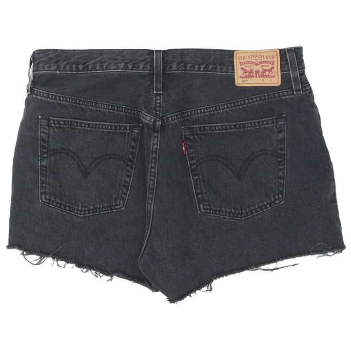 Ladies Levi Strauss # 501 Black Button Fly Denim Shorts