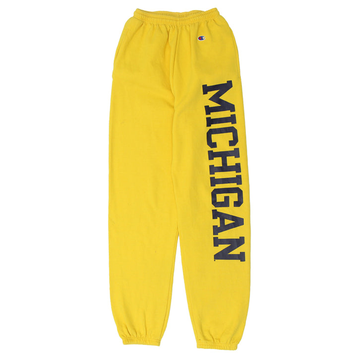 Mens Champion Michigan Fleece Yellow Sweatpants