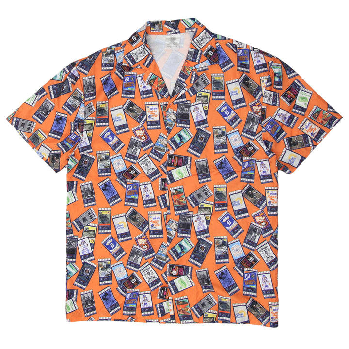 Mens All Over Print Buttons Short Sleeve Shirt