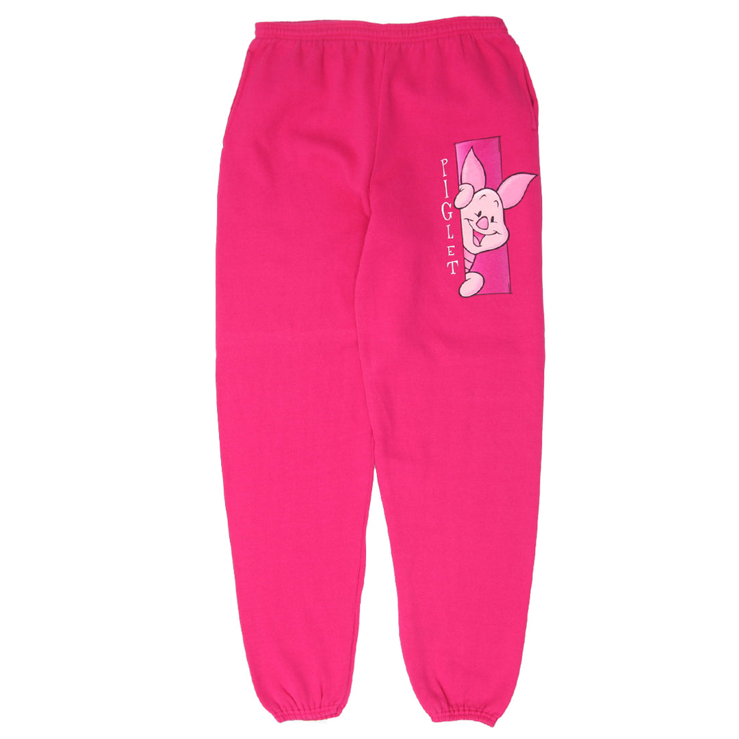 Vintage Ladies The Disney Catalog Piglet Pink Made In USA Sweat Pants