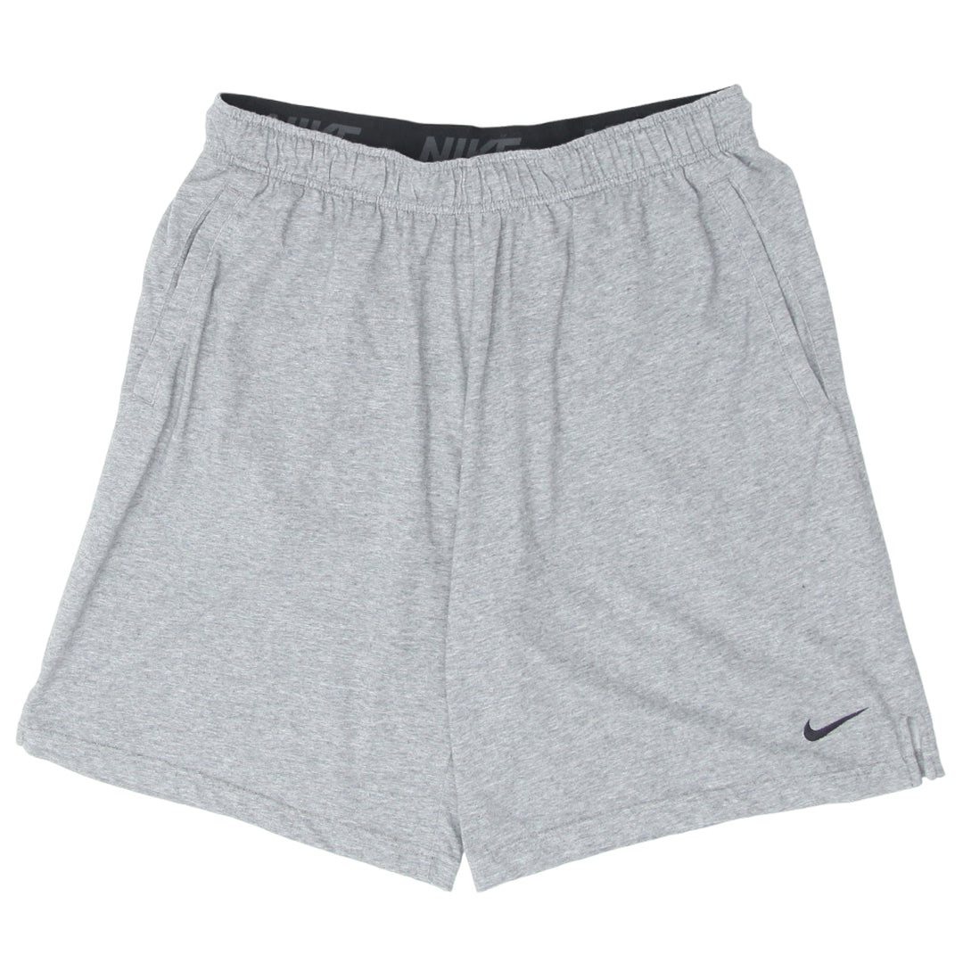 Mens Embroidered Nike Logo Gray Shorts