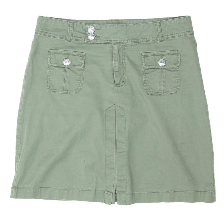 Y2K Stretch Mini Skirt Olive Green