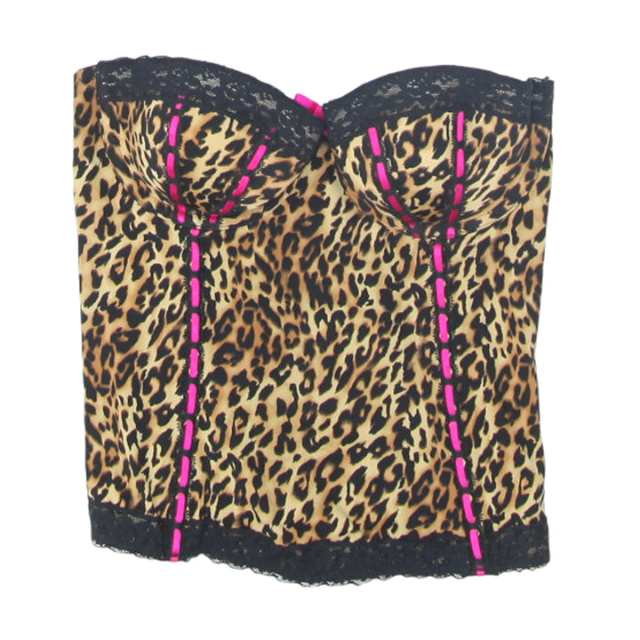 Ladies La Senza Leopard Print Strapless Corset