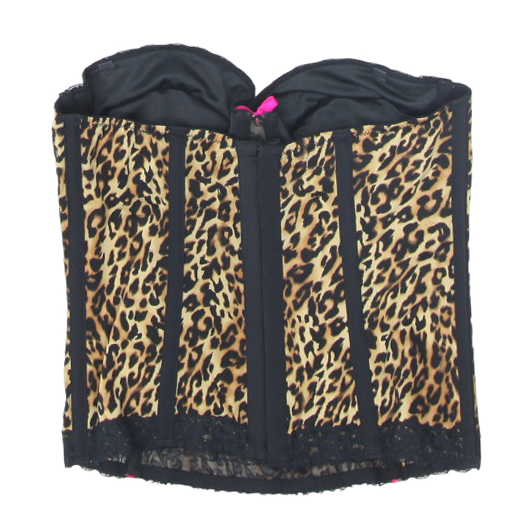 Ladies La Senza Leopard Print Strapless Corset