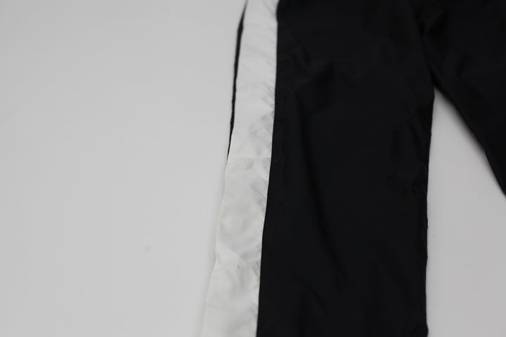 90's Vintage Nike Spell Out Embroidered Tearaway Pants Black/White Small