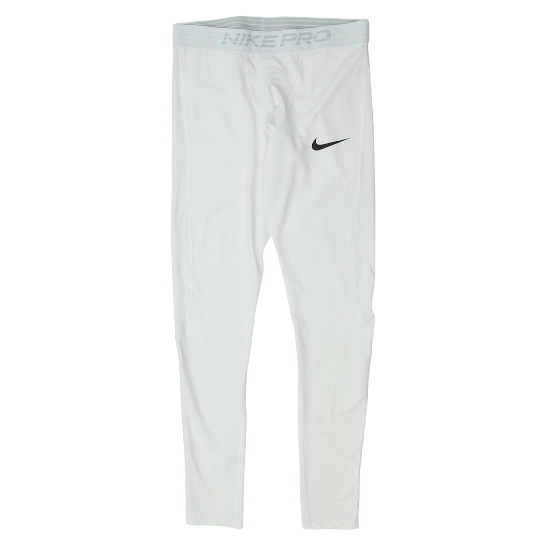 Mens Nike Pro Tight Fit White Compression Pants