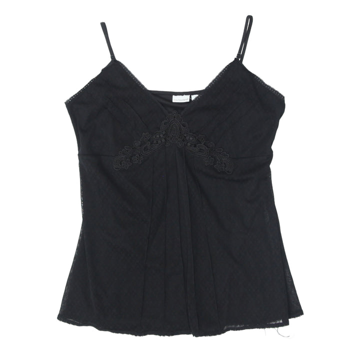 Y2K Mesh Strappy Black Top