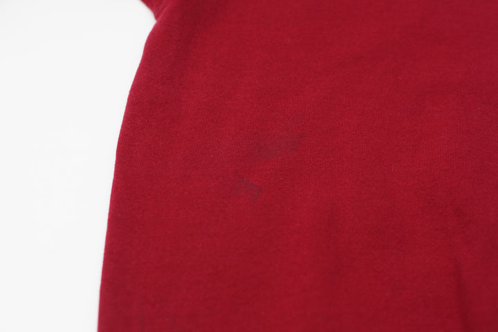 Vintage Russell Athletic Plain Crewneck Sweatshirt Red Large