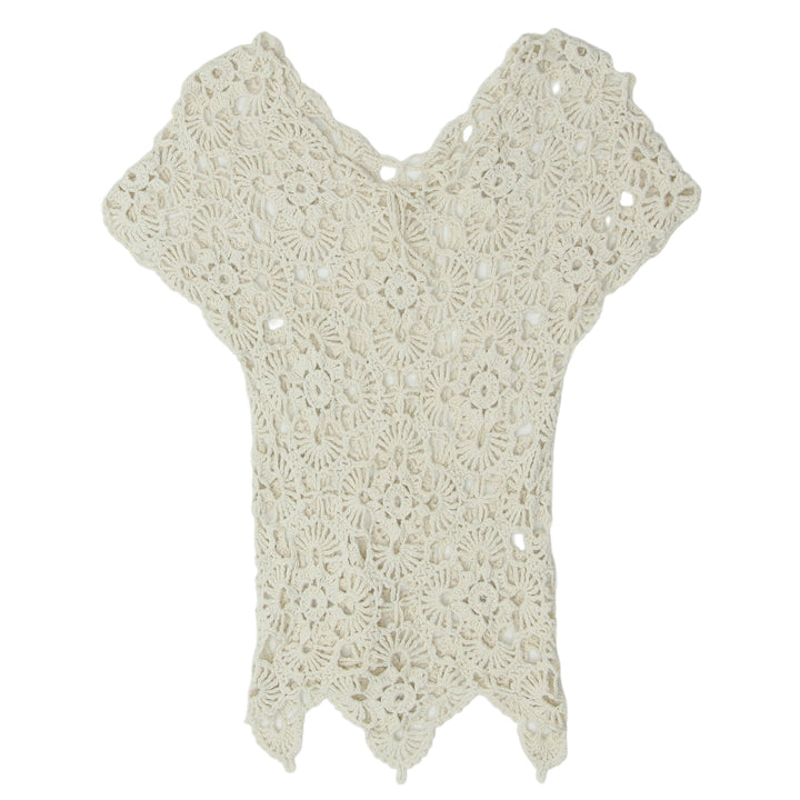 Y2K Crochet Cap Sleeve Top