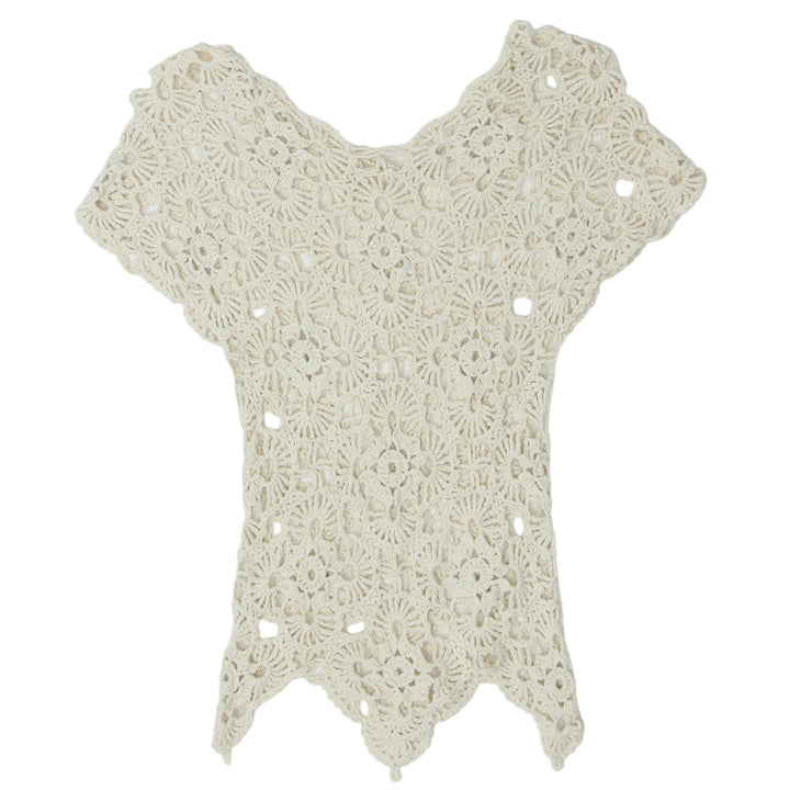 Y2K Crochet Cap Sleeve Top