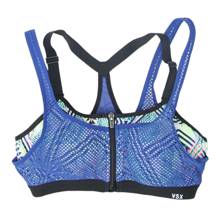 Ladies Victoria's Secret Front Zip Floral Mesh Sports Bra