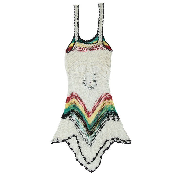 Y2K Crochet Rasta Dress