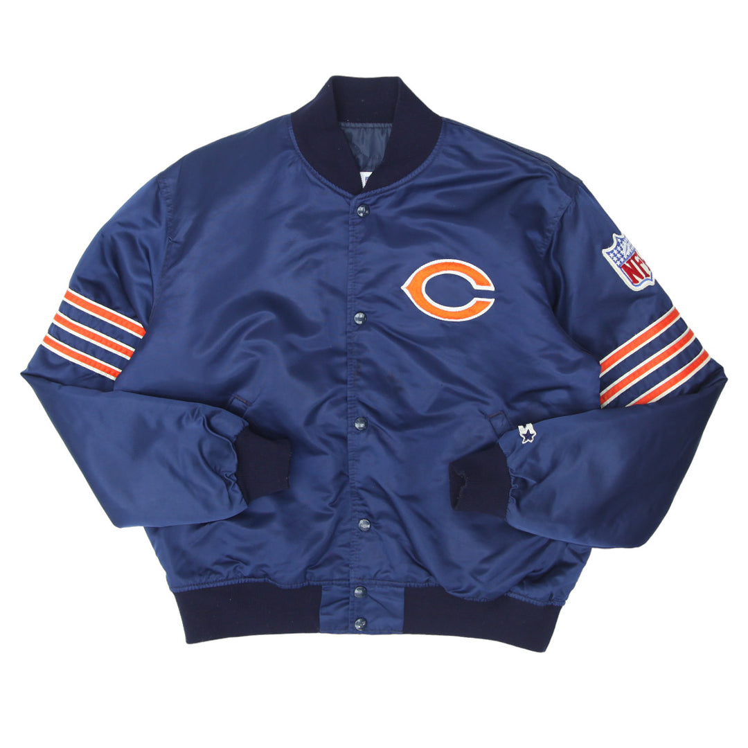 Vintage Chicago Bears NFL Quilted Jacket Youth Made in USA Starter Proline L