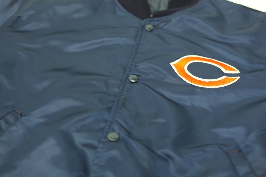 Vintage Chicago Bears NFL Quilted Jacket Youth Made in USA Starter Proline L