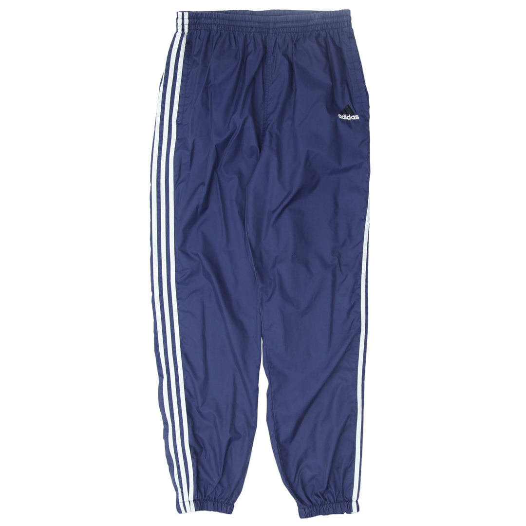 Vintage Adidas White Stipes Cuff Track Pants Navy Blue
