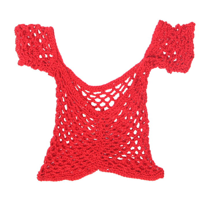 Y2K Crochet Off Shoulder Top