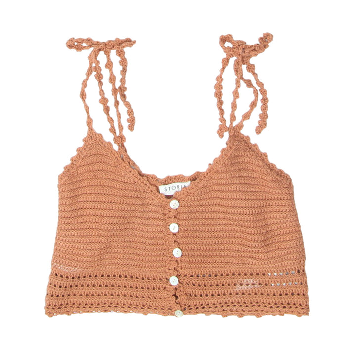 Y2K Crochet Strappy Crop Top