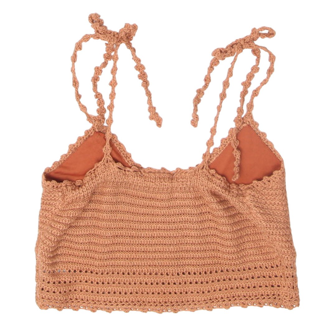 Y2K Crochet Strappy Crop Top