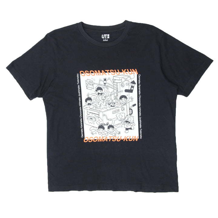 Mens Uniqlo Osomatsu-Kun Graphic T-Shirt Black