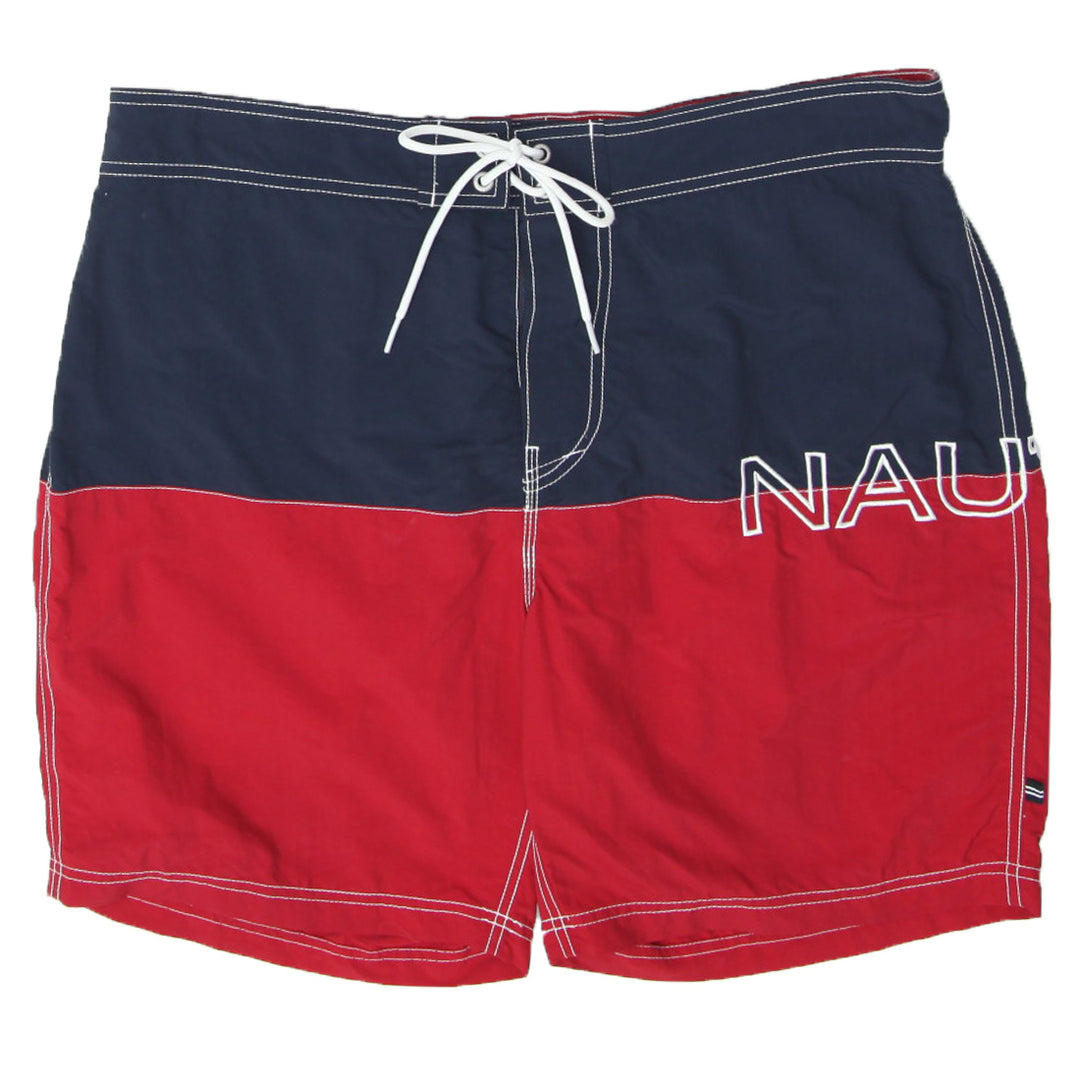 Mens Nautica Red/Navy Board Shorts