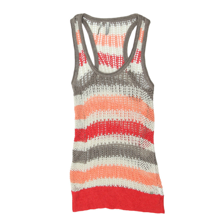 Y2K Crochet Sleeveless Linen Top