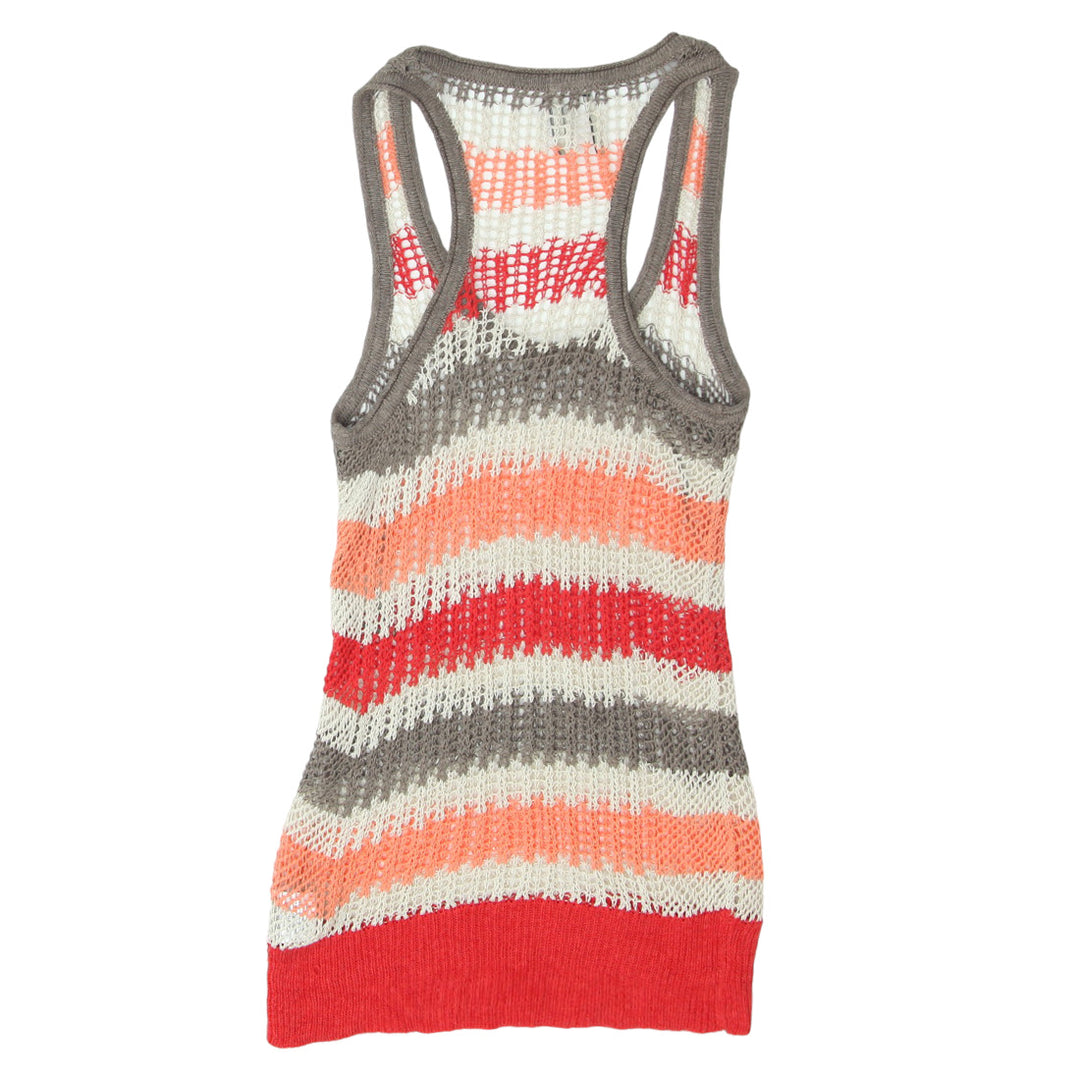 Y2K Crochet Sleeveless Linen Top