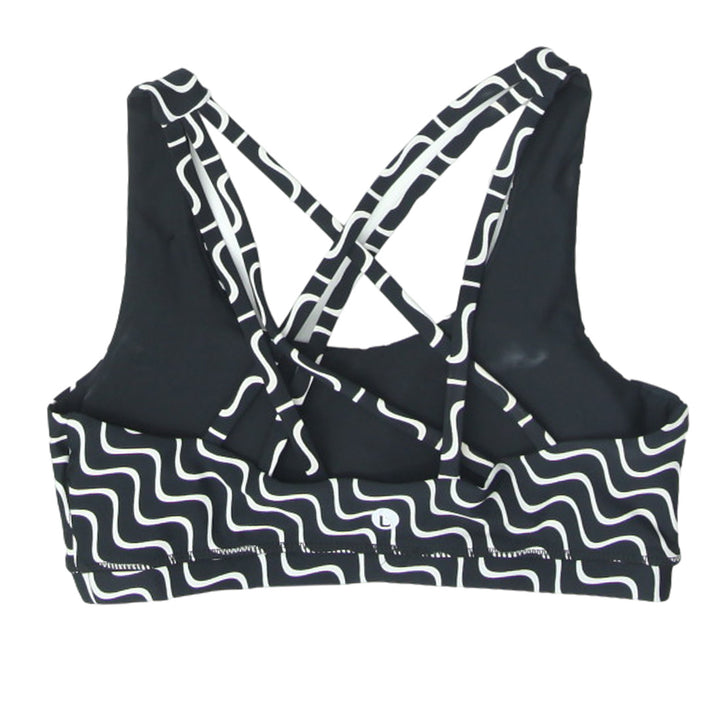 Ladies Cotton On Black & White Crossback Sports Bra