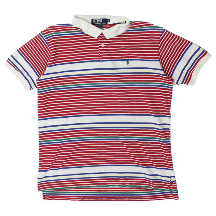 Vintage Polo by Ralph Lauren Stripe Polo T-Shirt Made In USA