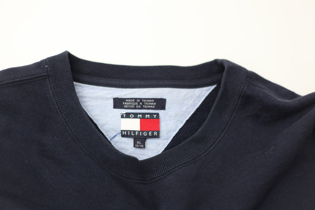 Vintage Tommy Hilfiger Crewneck Sweatshirt Navy Blue XL