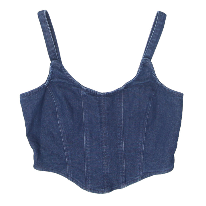 Y2K Strappy Denim Crop Top