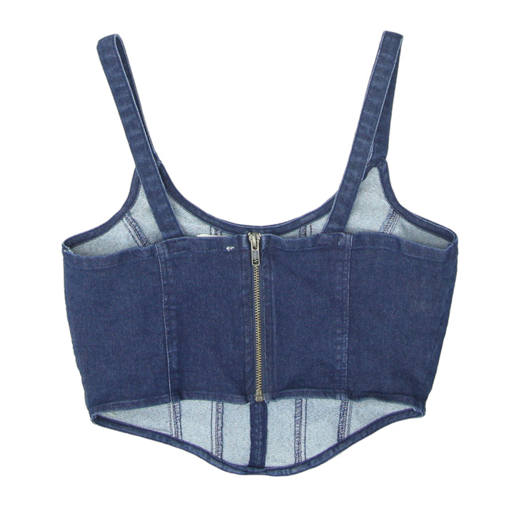 Y2K Strappy Denim Crop Top