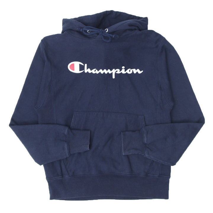 Mens Champion Reverse Weave Pullover Hoodie Navy Blue