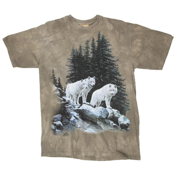 2000 Vintage The Mountain Wolves Tie Dye T-Shirt Brown L